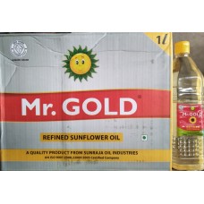 Mr GOLD  refined Sun flower oil 1L Btl x 10 =1box