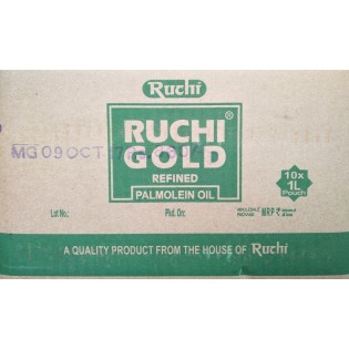 Ruchi gold refined pamolein oil 1L x10 pouch Box