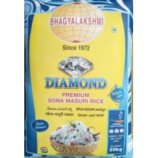 Diamond Sona Masoori Raw Rice 1yr Old 26 kg ,