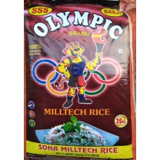 OLYMPIC Sona Masoori Raw rice 16 Months Old 26 kg (Min ord 4 bag)