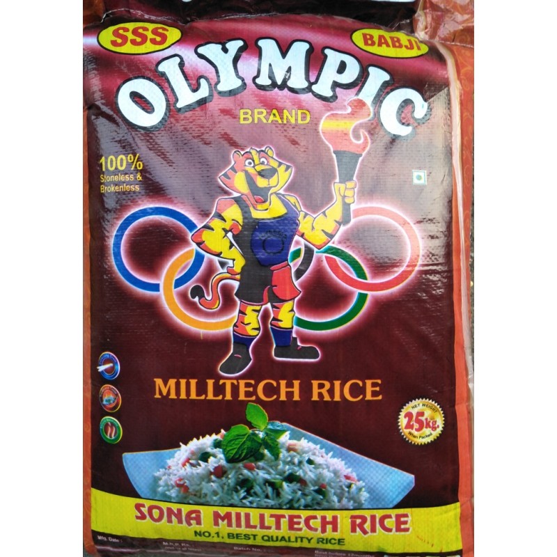 OLYMPIC Sona Masoori Raw rice 16 Months Old 26 kg ...