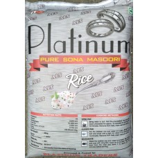 Platinum Brand Sona Masoori Raw Rice 1yr Old 26 kg (Min ord 4 Bag)