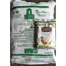 India Gate Dubar Basmati Rice 1kg x 20 pouch = 1 Bag