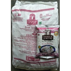 India Gate Rozzana Basmati Rice 1 kg x 20 pouch = 20 kg Bag