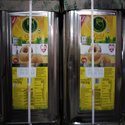RAAG gold refined palmolein oil 15Ltr 1 No Tin