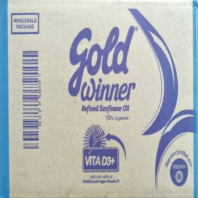 Gold Winner Refined Sun flower OIL 1L  x 10 Pouch = Box