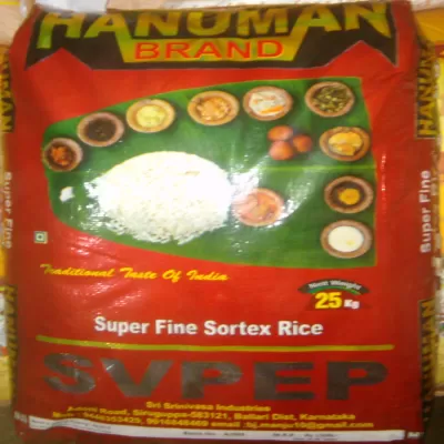 Hanuman raw rice sona masoori 2yrs  old 26 kg (min order 4 bag)