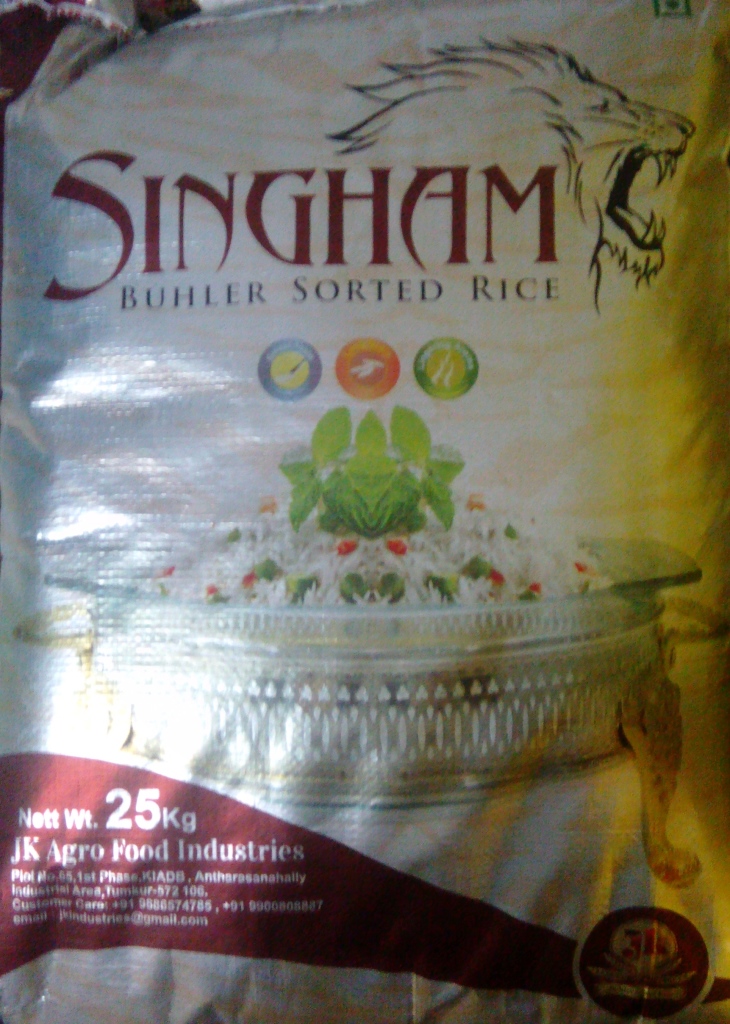  Steam Rice  Singham brand 1yr old  26 kg (min order 4 bag)